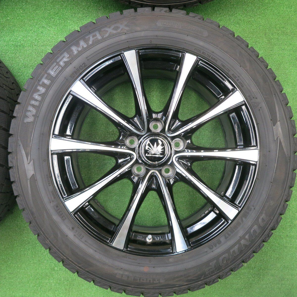 海外ファッション通販。 超バリ溝 21年 キレイ 9.5分以上 Lehrmeister 215 55R17 スタッドレス ダンロップ ウインターマックス WM02 17インチ マイスター PCD114.3 5H 4120603TNス