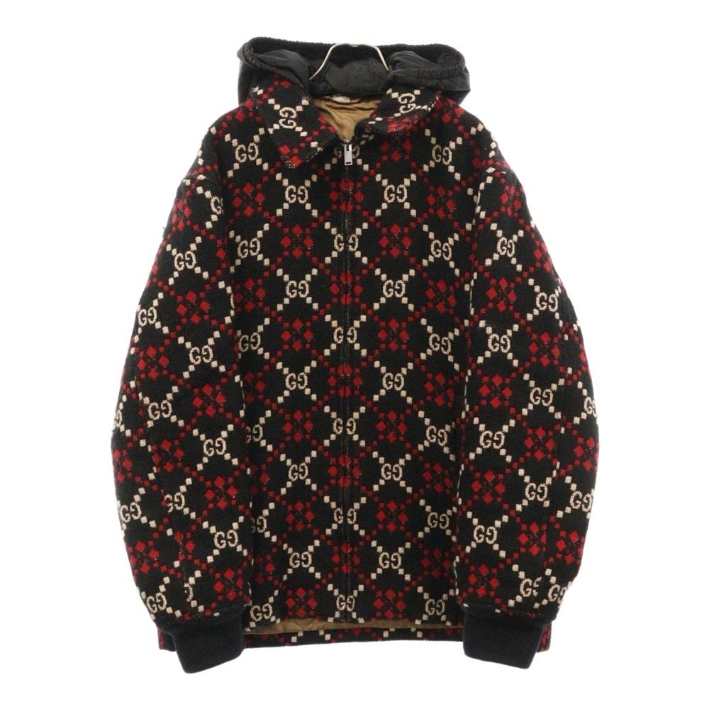 GUCCI (グッチ) 19AW Macro GG diamond wool jacket GG総柄 中綿ウール 