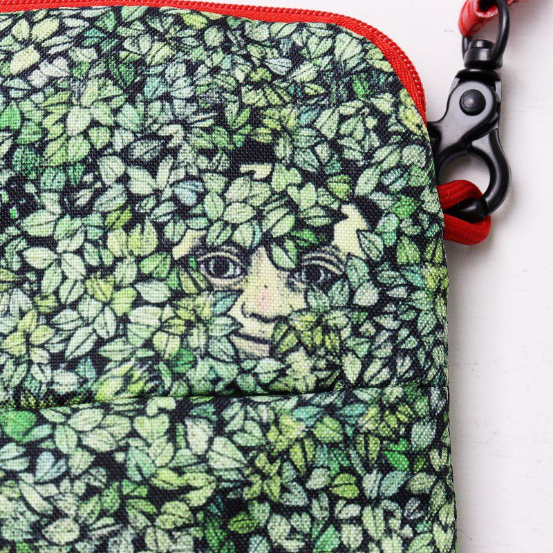 ヒグチユウコさんの葉っぱサコッシュ 新品 ヒグチユウコ ボリス雑貨店