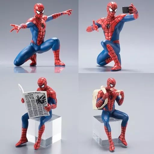 スパイダーマン クラシック スタントシステム フィギュアセット 4種 ZD TOYS マーベル クラシックスパイダーマン 4インチ MARVEL