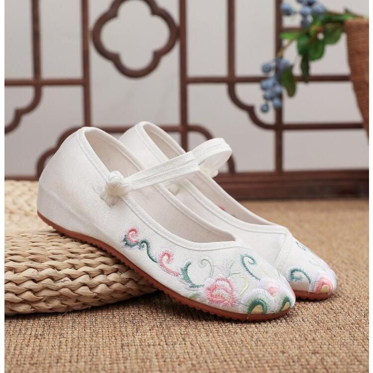 【新品・未使用】チャイナノット フラットパンプス チャイナシューズ 刺繍パンプス フラットパンプス | 古着屋 grin