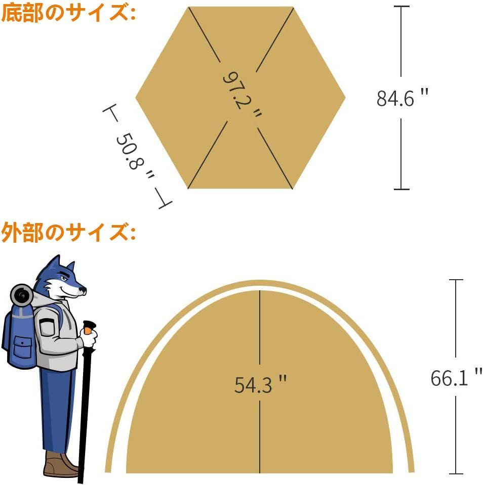 青 防水即時キャンプテント-234人で簡単にドームホームキャンプテント