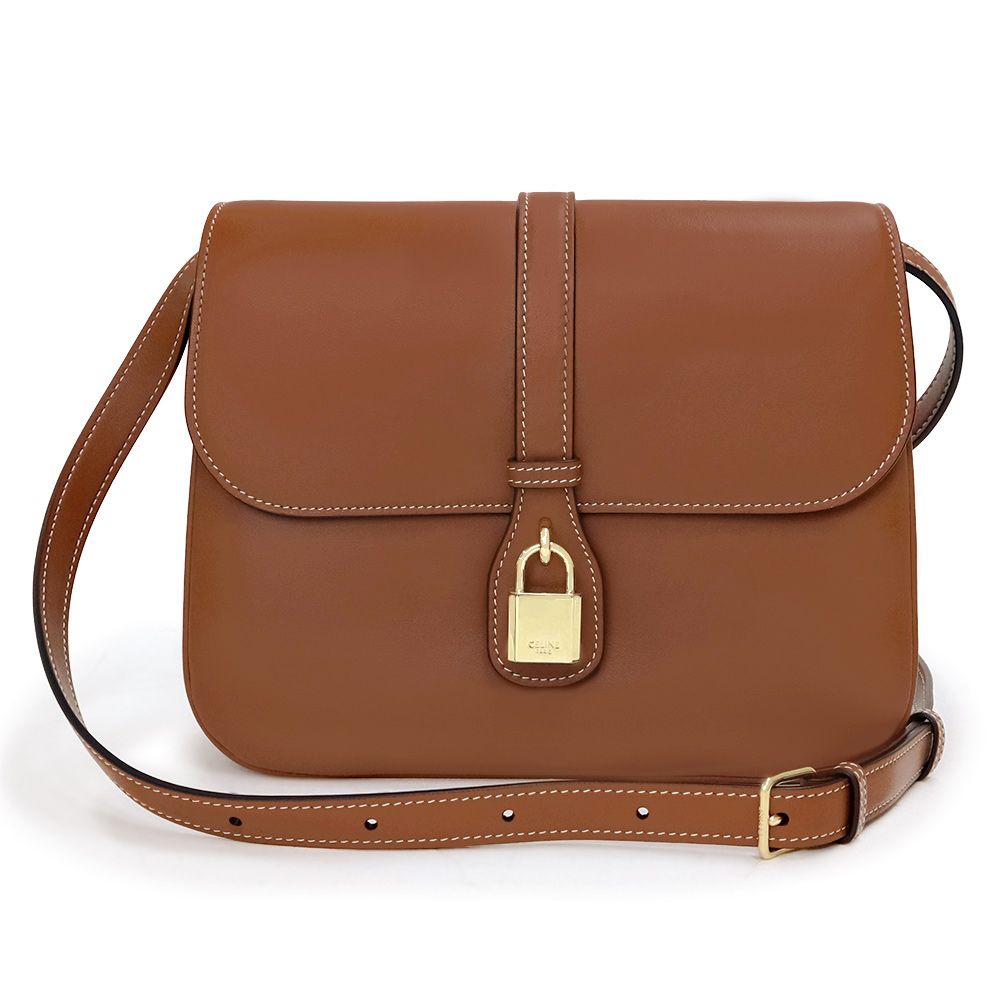Celine 未使用 美品 ブラック タブ ミディアム ショルダーバッグ セリーヌ ミディアム タブー ショルダーバッグ 斜め掛け カーフ