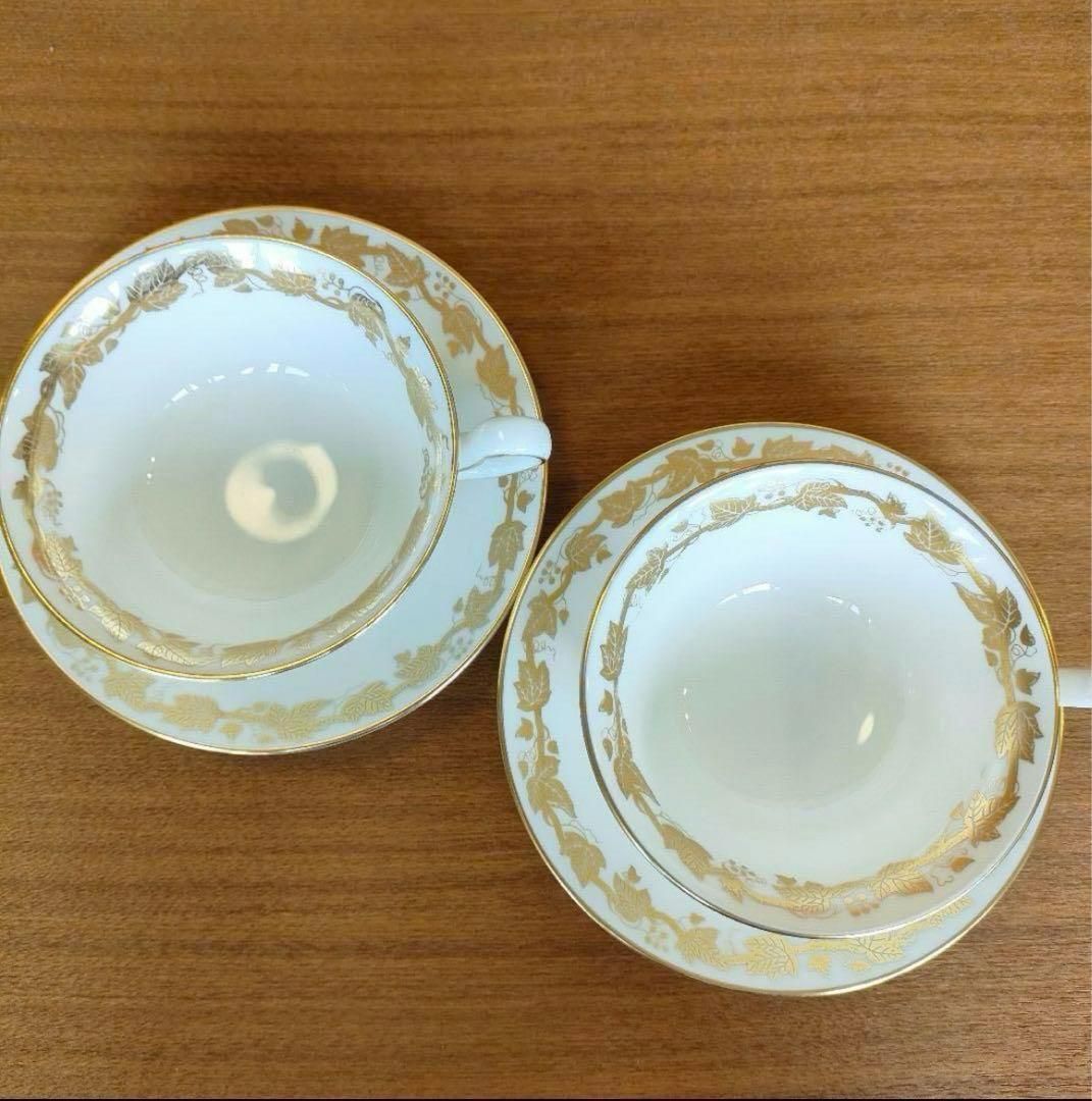 【美品】 ウェッジウッド ホワイトホール パウダー ホワイトゴールド ２客セット 美品】 ウェッジウッド ホワイトホール パウダー ホワイトゴールド 2