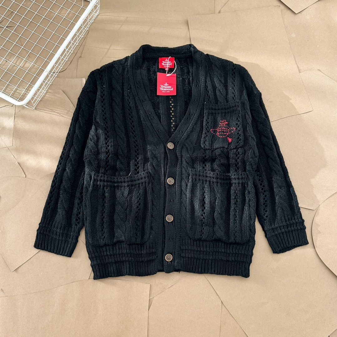 vivienne west wood 透かし編みニット セーター ウール カーディガン  