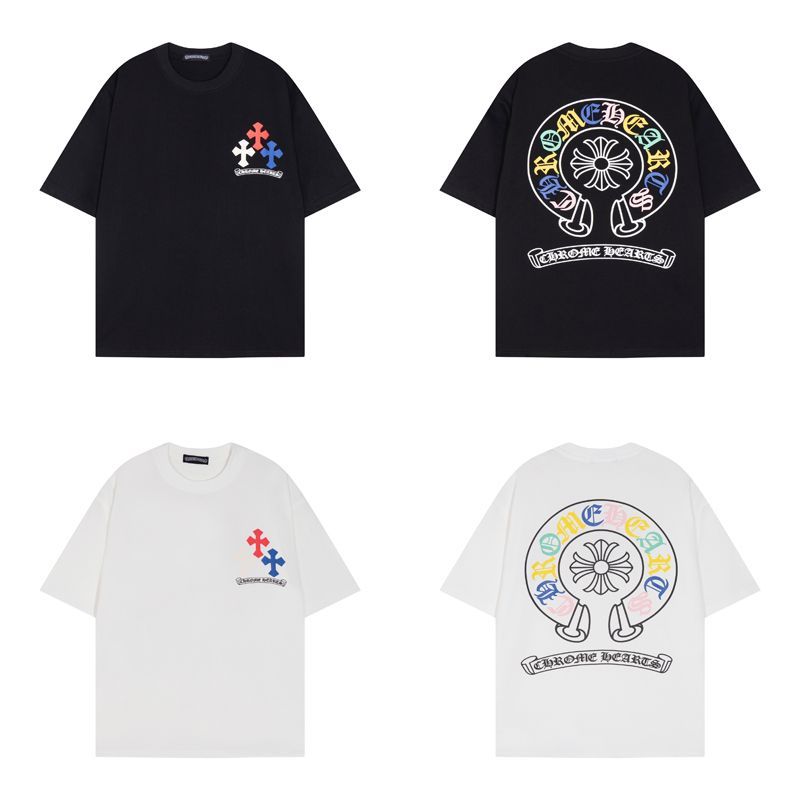 Chrome hearts クロムハーツ Tシャツ プリントシャツ 半袖Tシャツ 男女兼用 黒/白 S-XLサイズ#2 - メルカリ