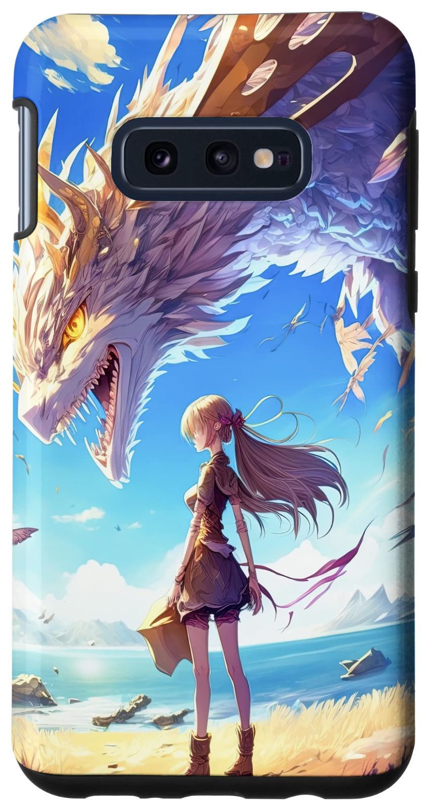 【新着商品】ファンタジー 夢 世界 アニメ 風景 S10e 龍 オタクマンガ風 Galaxy スマホケース
