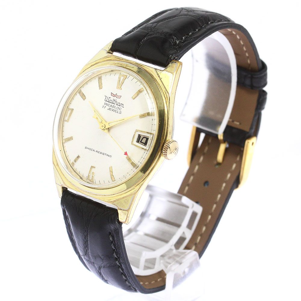 ウォルサム WALTHAM インカブロック デイト 手巻き メンズ_775302