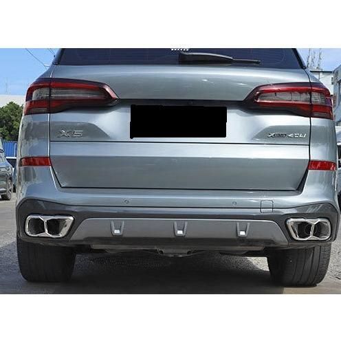 グレードUP BMW 後期 M60i ルック 4本出しルック マフラーカッター カバー G06 X6 xDrive35d M50i M60i Mスポーツ X6シリーズ X5MmafCR