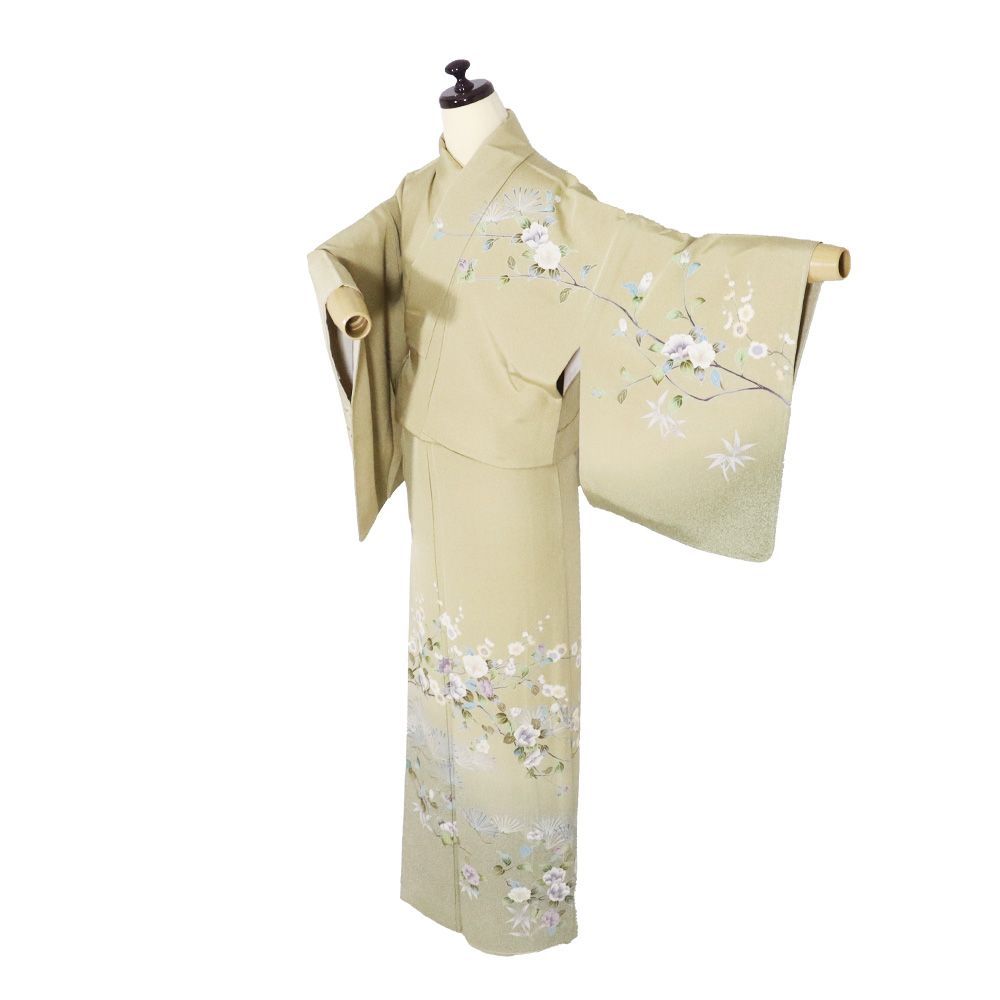 平和屋着物□訪問着 遠山樹林文 暈し染め 金彩 正絹 逸品 未使用