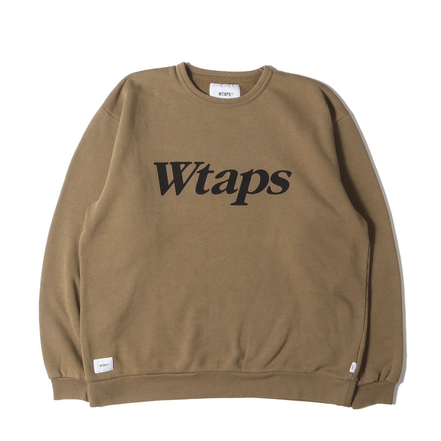 WTAPS ダブルタップス スウェット サイズ:L ブランドロゴ クルーネック スウェットシャツ ACADEMY SWEATER オリーブドラブ トップス トレーナー【メンズ】