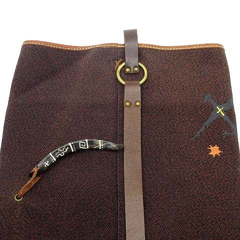 キャピタル KAPITAL duffle ワンショルダーバッグ レザー使い ブラウン