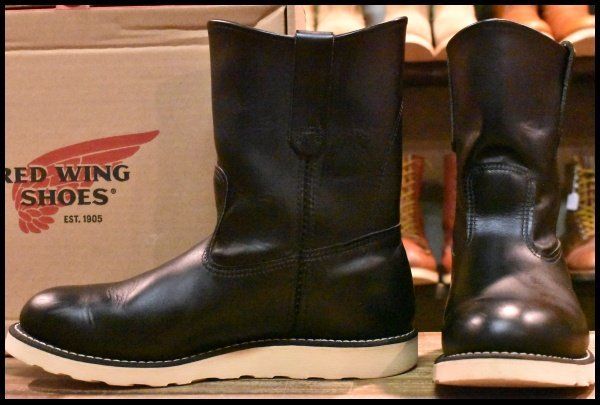 9E 箱付 良品 16年】レッドウィング 8169 ペコス 黒 ブラック