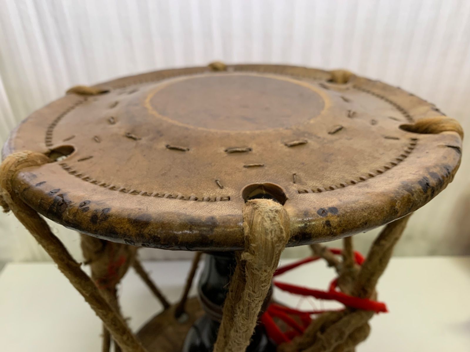 鼓 小鼓 和楽器 能 伝統芸能 木製漆塗 時代物 未使用 レア 希少品