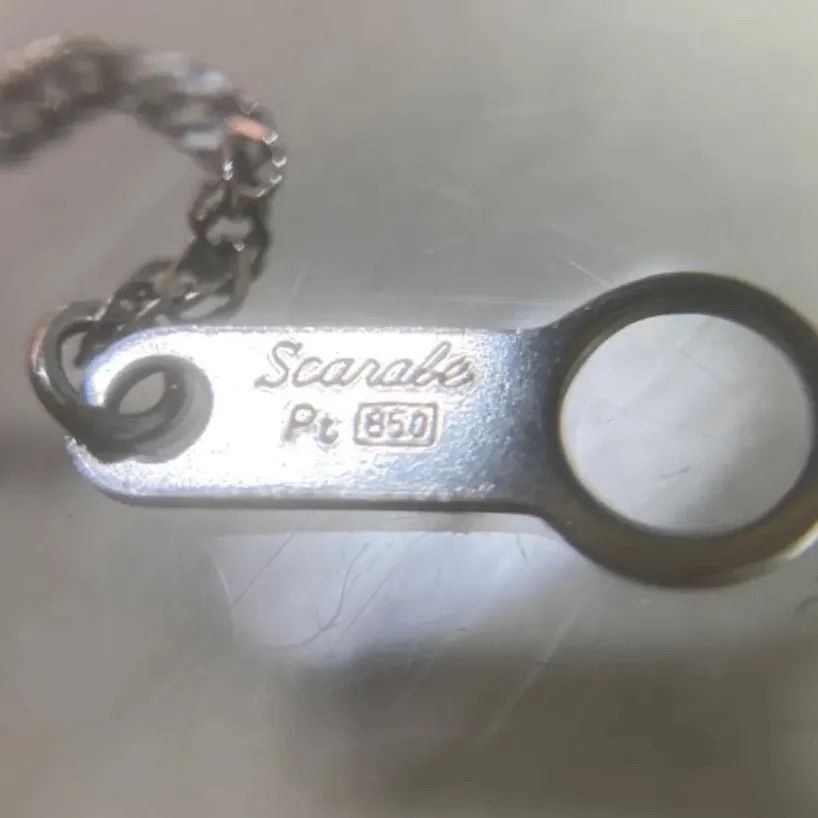 Pt850刻印ツイストチェーンネックレス