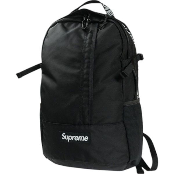 Size フリー SUPREME シュプリーム 18SS Backpack Black バックパック 黒 -非常に良い 20820128