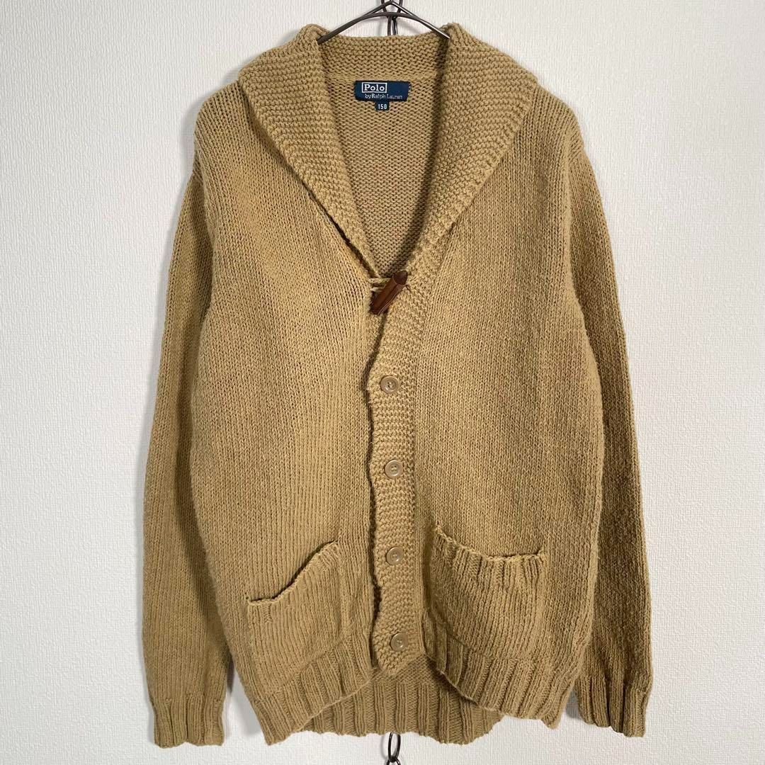 美品　90S　ポロラルフローレン　コットンリネン　ショールカラーカーディガン 90s Polo by Ralph Lauren ショールカラーカーディガン コットン