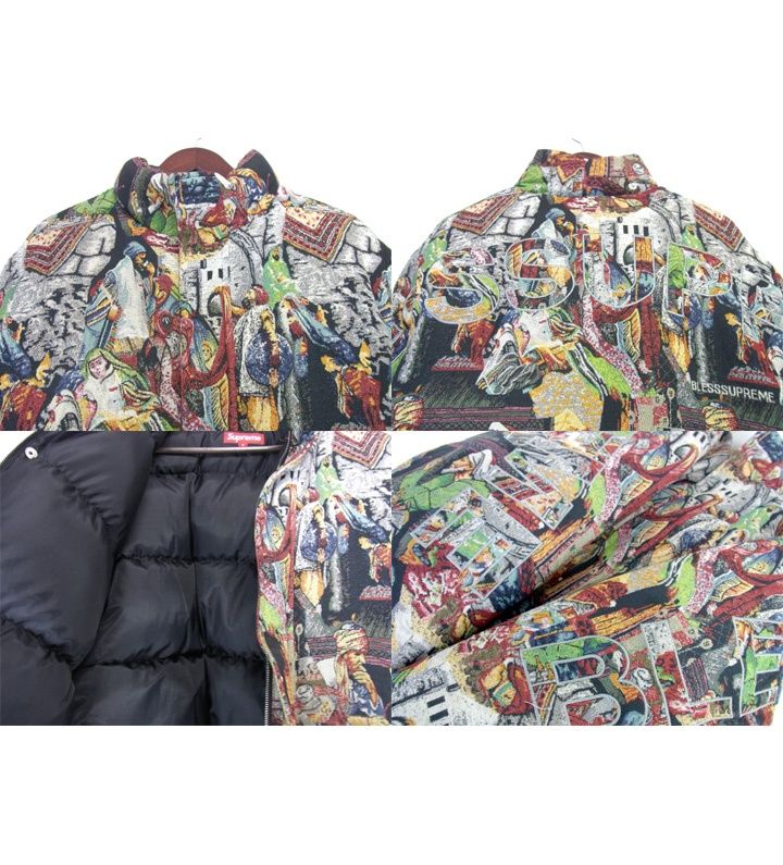 シュプリーム Supreme × ブレス BLESS ■ 23AW 【 Tapestry Down Puffer Jacket 】 タペストリー  ダウン パファー ジャケット　33478