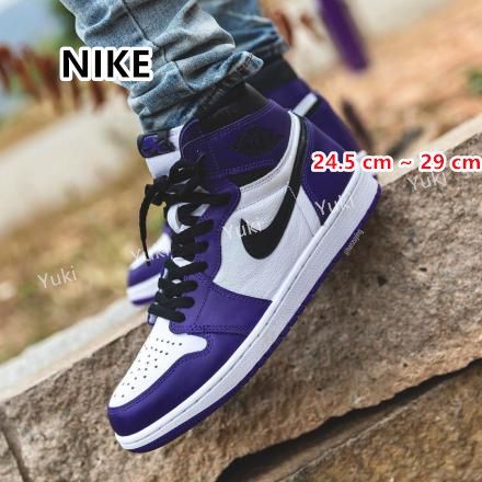 新品 未使用 NIKE AIR JORDAN 1 RETRO HIGH OG COURT PURPLE ナイキ エアジョーダン1 レトロ ハイ  コートパープル ハイカットスニーカー 555088-500 男女兼用 - メルカリ