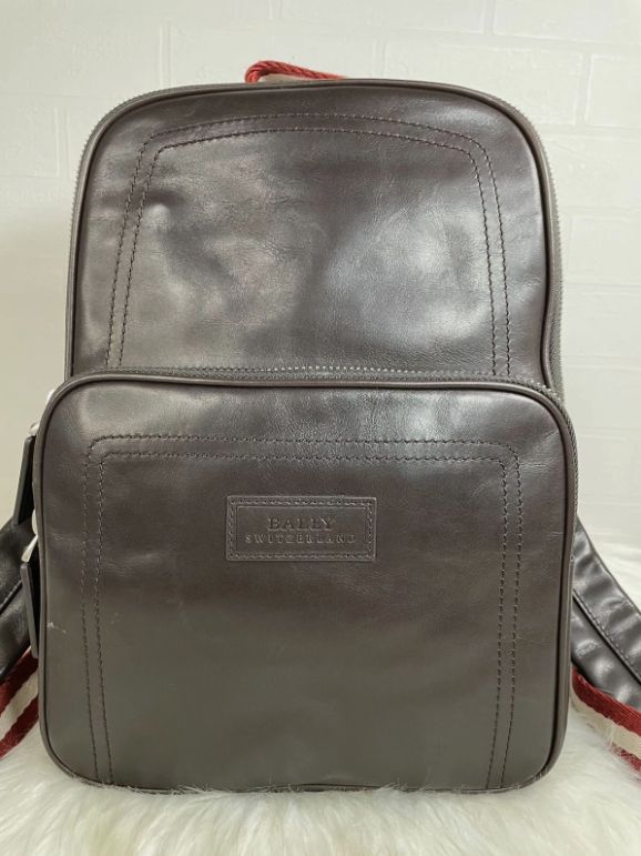 【超美品】BALLY 本革バックパック　リュック　ブラウン 円高還元セール ブラウン（茶色）系 BALLY(バリー) バックパック