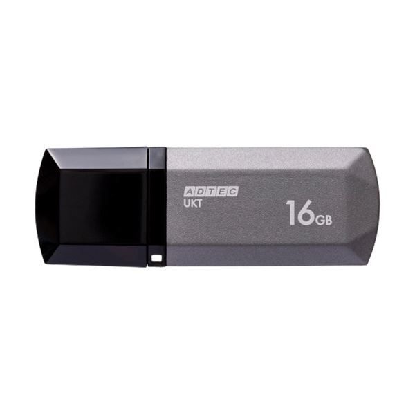 （まとめ）アドテック USB2.0キャップ式フラッシュメモリ 16GB ミッドナ