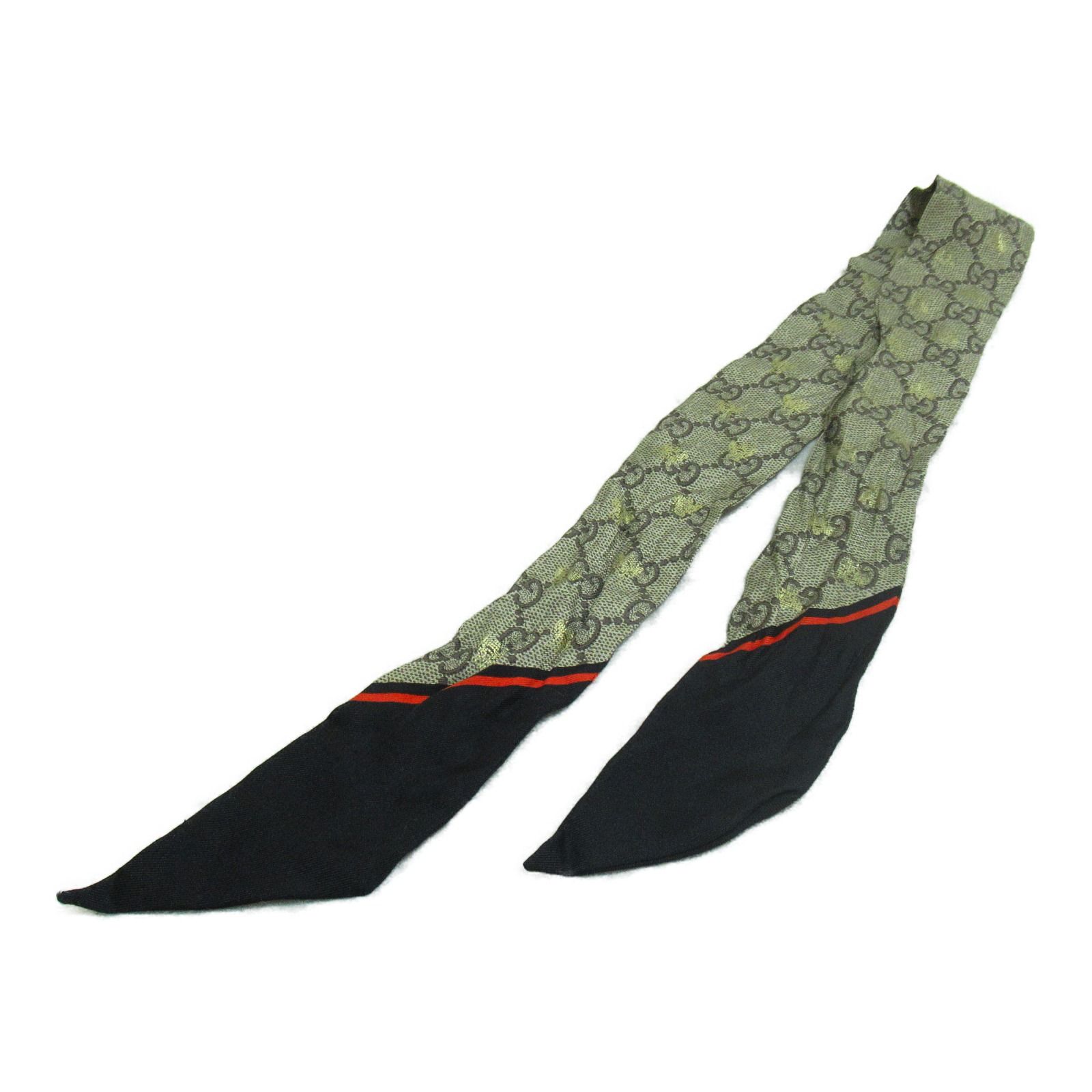 【値下げ】GUCCI GGビー（ハチ） シルク ネックボウ GUCCI - ☆未使用品☆GUCCI グッチ ネックボウ スカーフ ビー 蜂