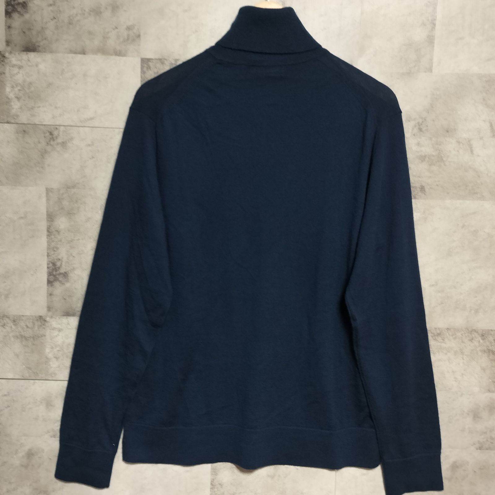 美品】UNIQLO +J カシミヤタートルネックセーター Lサイズ ブルー ジル 