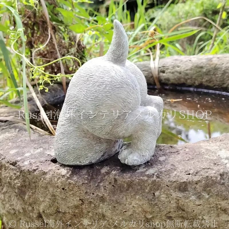 ガーデンオブジェ 犬 彫刻 かわいい かわいい犬の置物 おねだり柴犬 高