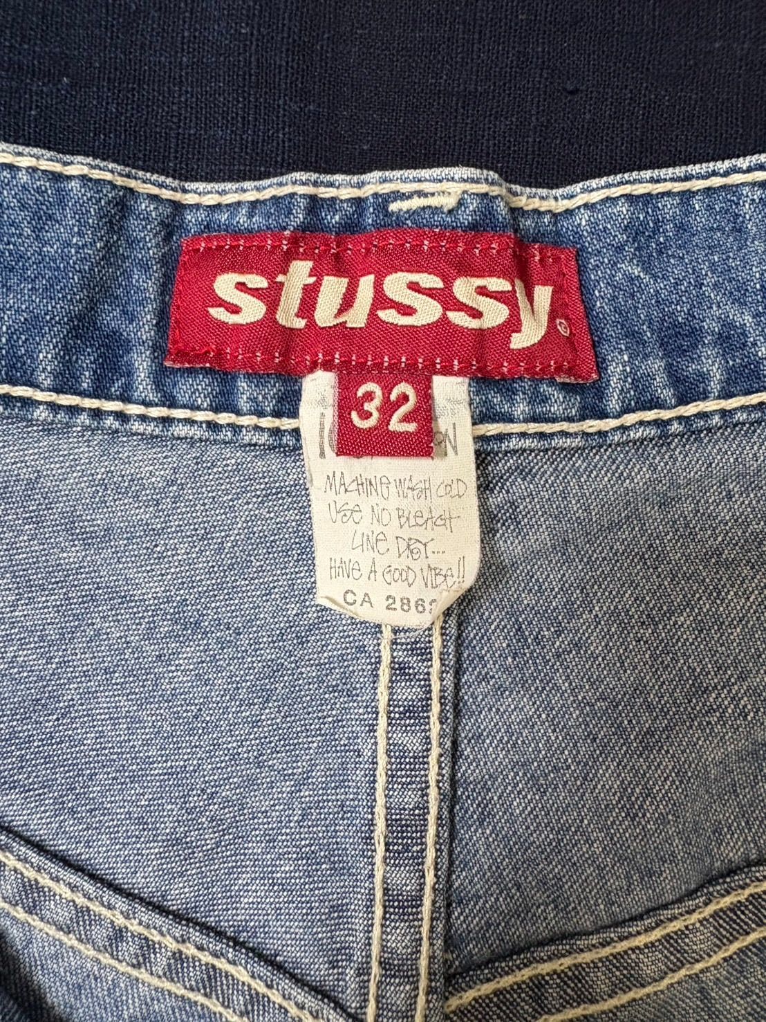 90s stussy denim shorts made in USA - メルカリ
