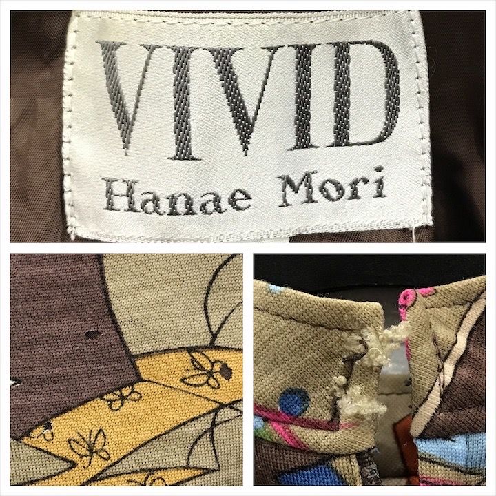 美品 HANAE MORI ハナエモリ VIVID 希少 ヴィンテージ 総柄 和柄 長袖