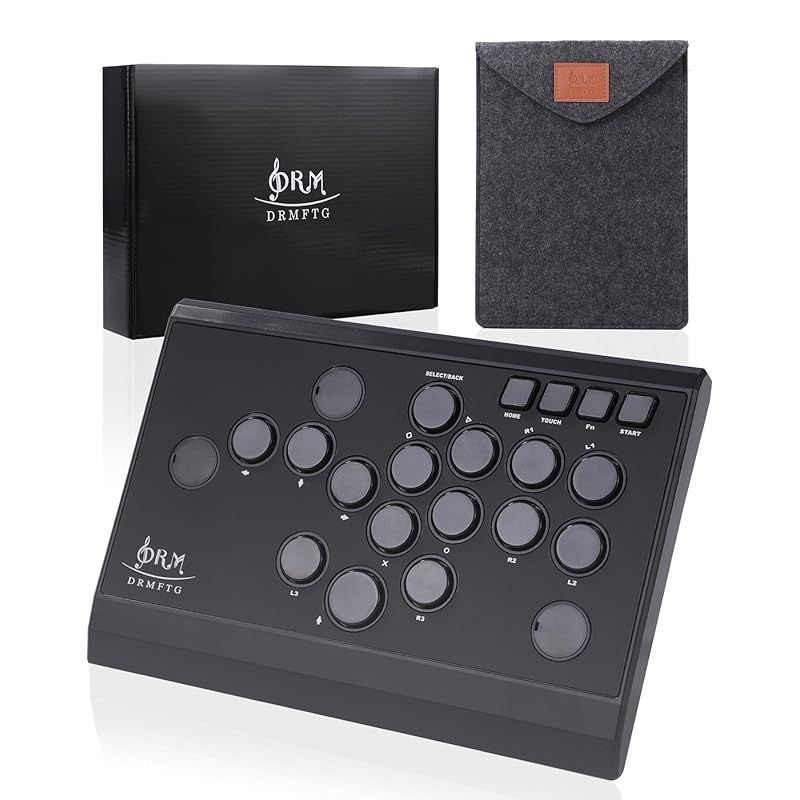 【ボタン配置を自由に選べる】DRMFTG DRM Slim レバーレス アケコン レバーレスコントローラー 静音 PS5パススルー CherryMX銀軸 応答速度0.8ms 薄型 軽量 ホットスワップ対応 PC PS3 Switch【日本企業が DRM Slim DRMFTG レビュー 今注目のおすすめレバーレスアケコン .: