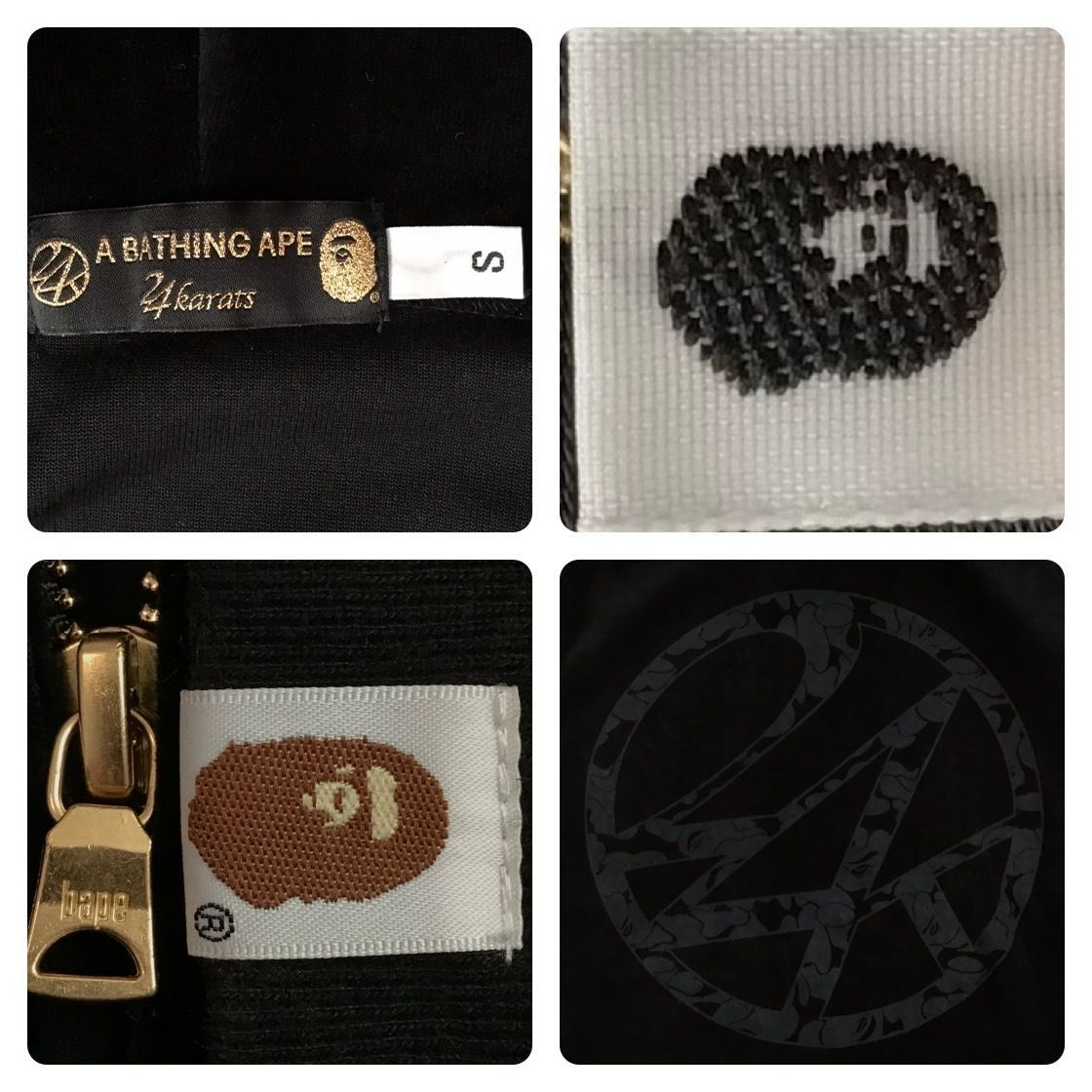 24karats × BAPE ベロア シャーク パーカー セットアップ Sサイズ