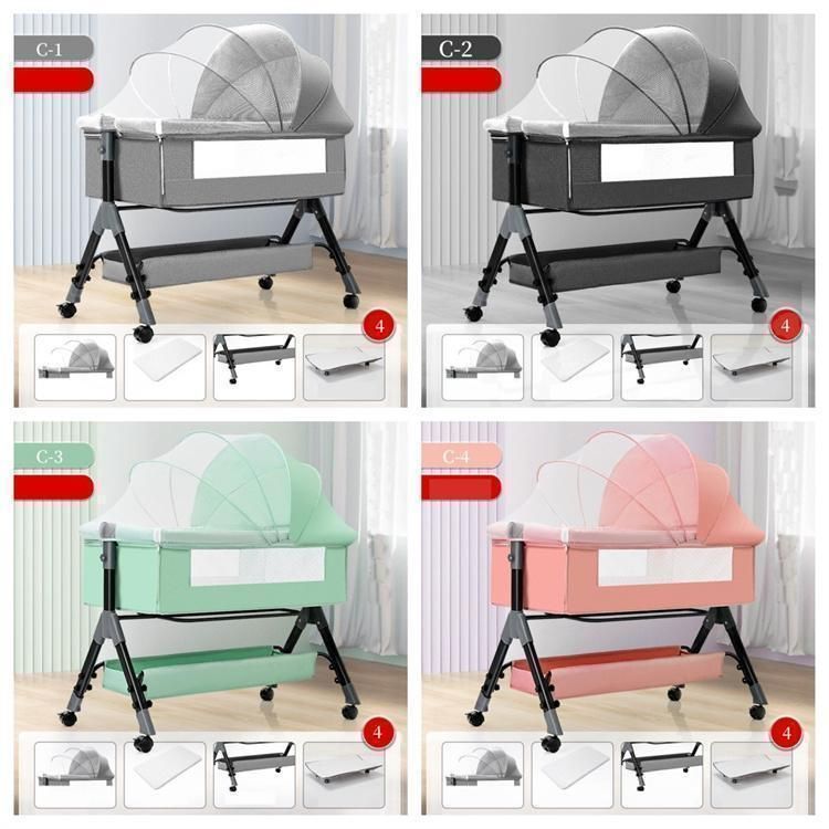 Thinkmax ベビーベッド／ゆりかご、おむつ替え台付き