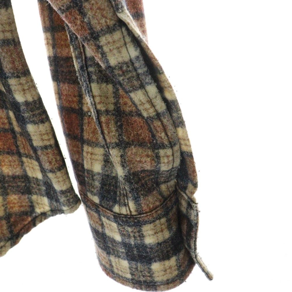 GIVENCHY (ジバンシィ) ウール チェック柄 長袖シャツ ブラウン - メルカリ 