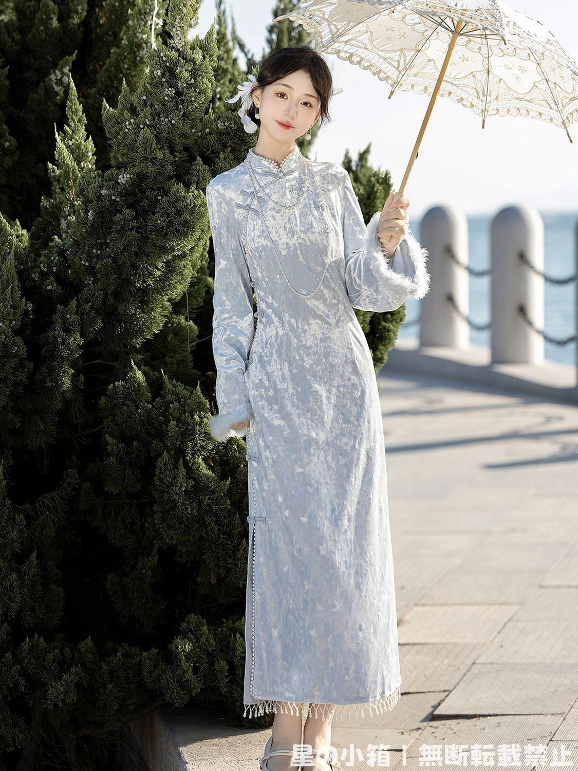 2025新品 蝶恋霜 新中式デザイン 女子旗袍セット 改良版 民国風 優雅で