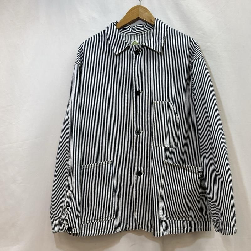 USA製 POST OVERALLS カバーオールジャケット ワーク ヒッコリー USA製 POST OVERALLS カバーオールジャケット ワーク ヒッコリー