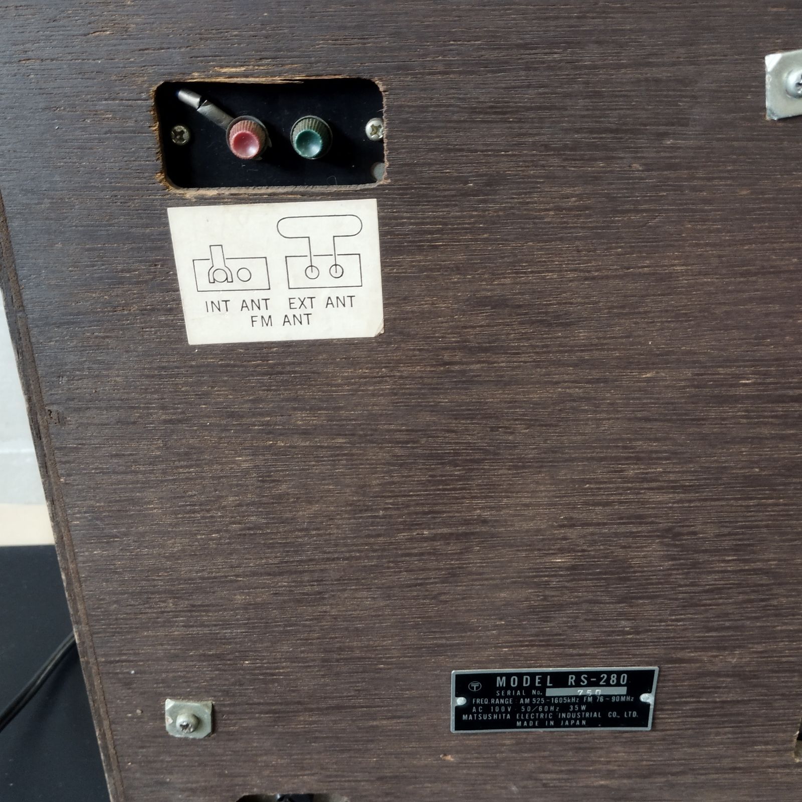 S18637]（ジャンク）National AM/FM 本棚ステレオカセットRS-280