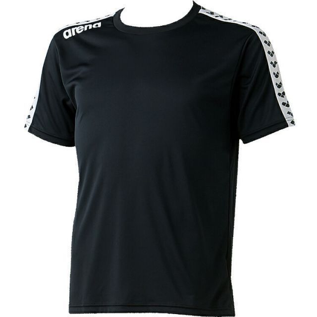 arena アリーナ チームラインTシャツ ブラック Oサイズ ARN-6331 BLK | スポーツ スポーツ用品 水泳 スイミング スイマー プール トレーニング ウェア 衣料品 チームウェア メンズ ジャージ チーム