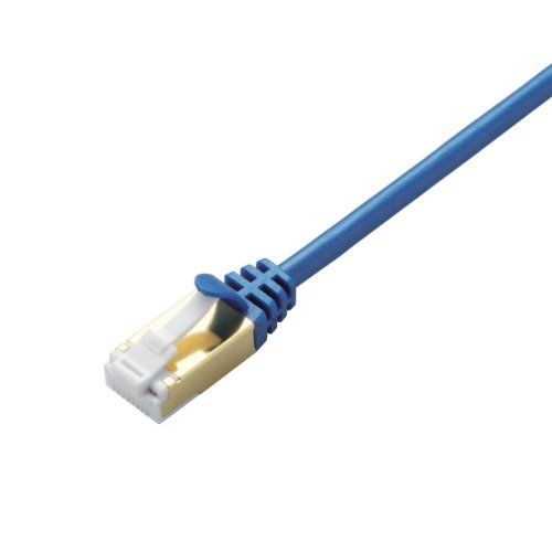 エレコム LANケーブル 爪折れ防止 CAT7対応 スリムタイプ 2m ブルーメタリック 【PlayStation 4 対応】 LD-TWSST/BM20 （1点）