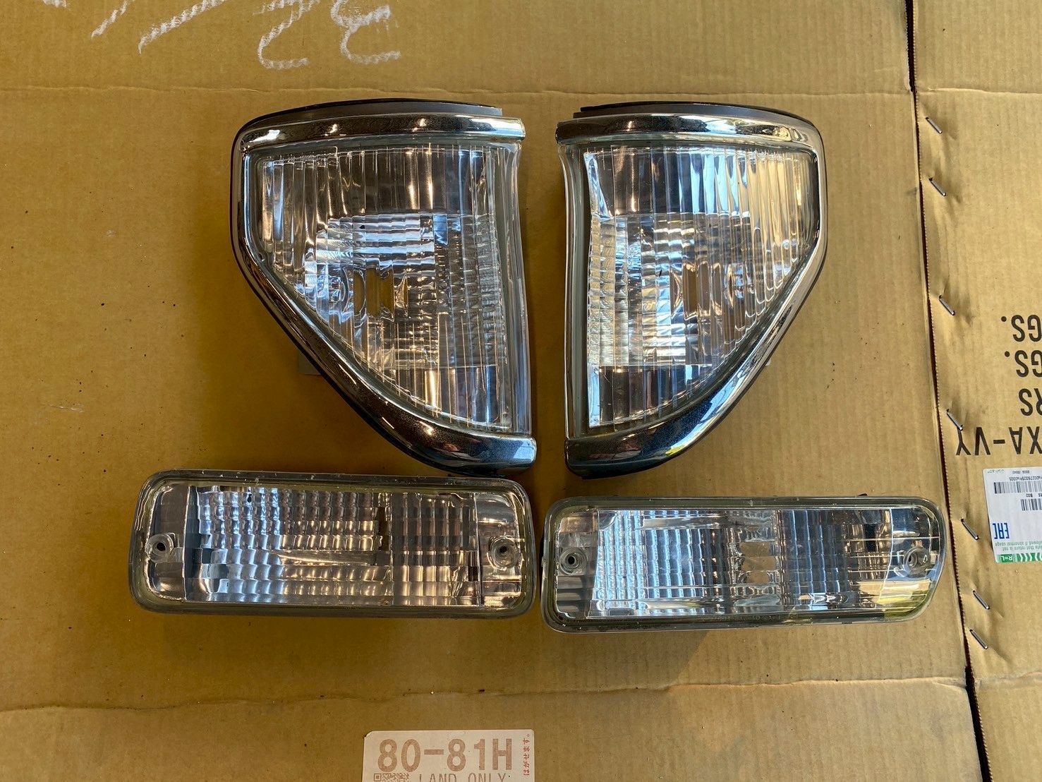 連絡用 78プラド フロントウィンカー コーナ クリア セット 社外 78プラド