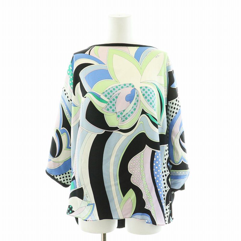 エミリオプッチ EMILIO PUCCI ニット カットソー 半袖 プッチ柄 エミリオプッチ EMILIO PUCCI ニット カットソー 半袖 プッチ柄