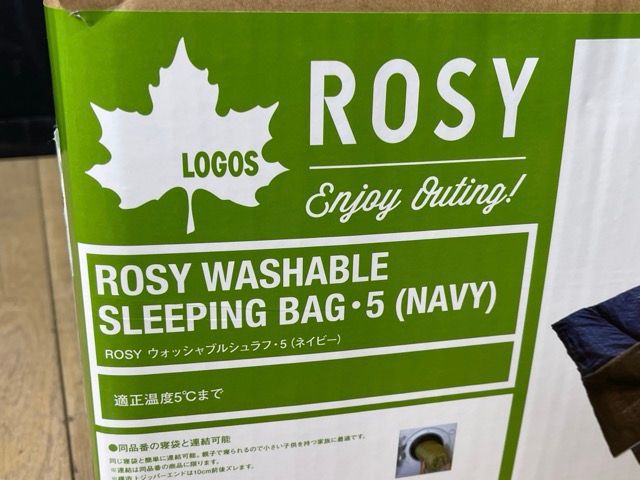 ウォッシャブルシュラフ 5 【展示品】LOGOS ロゴス ROSY ネイビー 約80×190cm 50000249 寝袋 アウトドア キャンプ /  92330