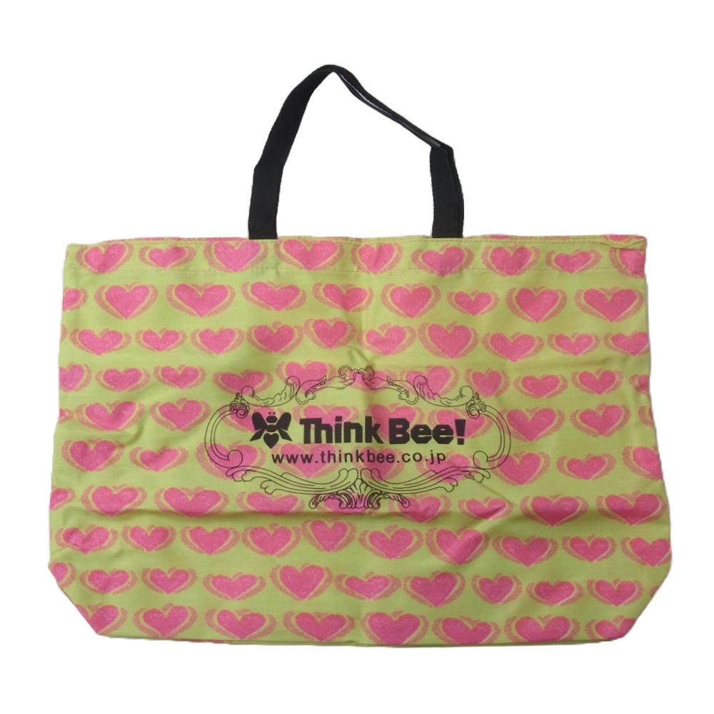 シンクビー　ピンク ハートモチーフ ハンドバッグ Think Bee シンクビー Just Heart ハート 刺繍 ハンドバッグ