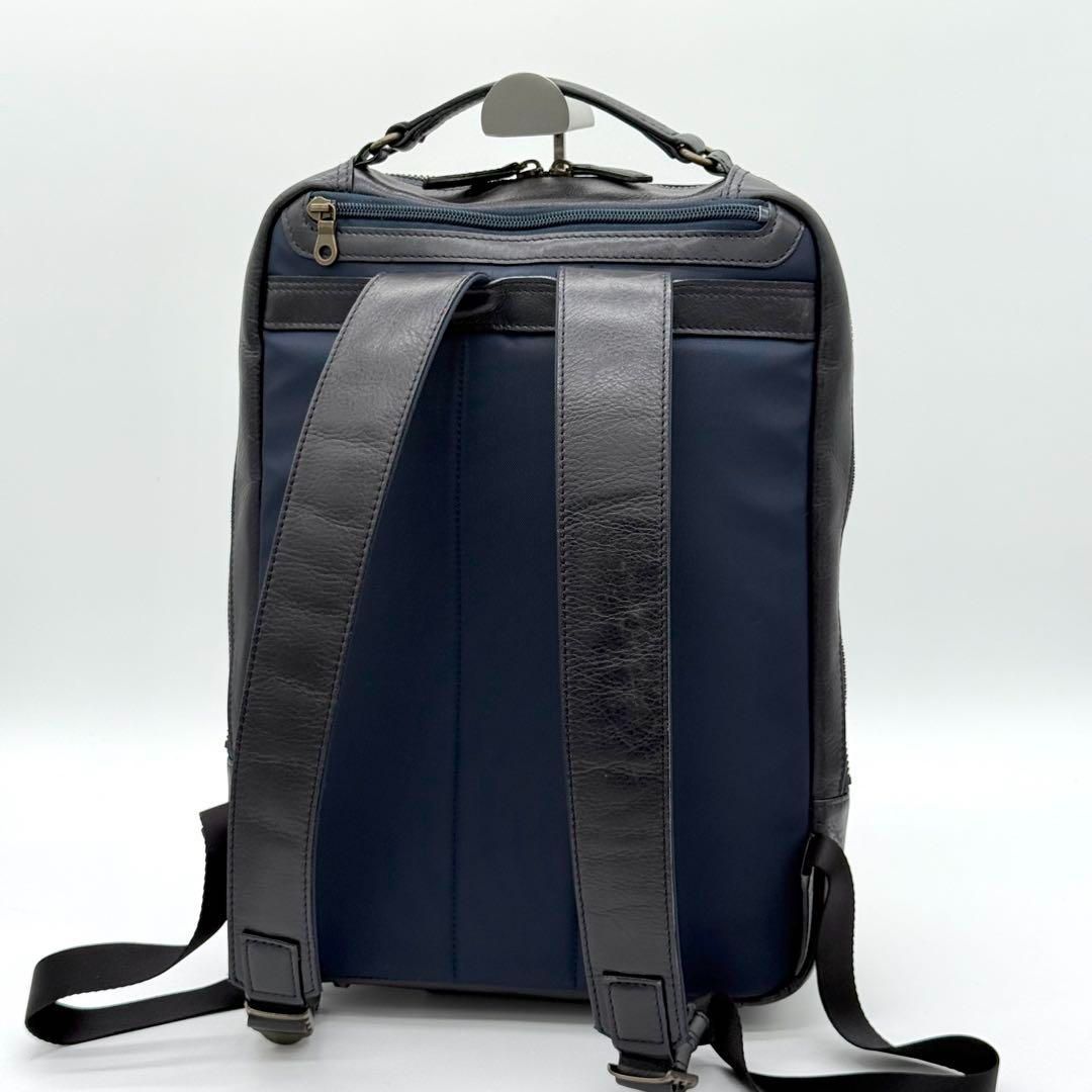 【美品】香久山鞄 ホーガンズアレイ リュックサック バックパック レザー 紺色 美品】香久山鞄 ホーガンズアレイ リュックサック バックパック