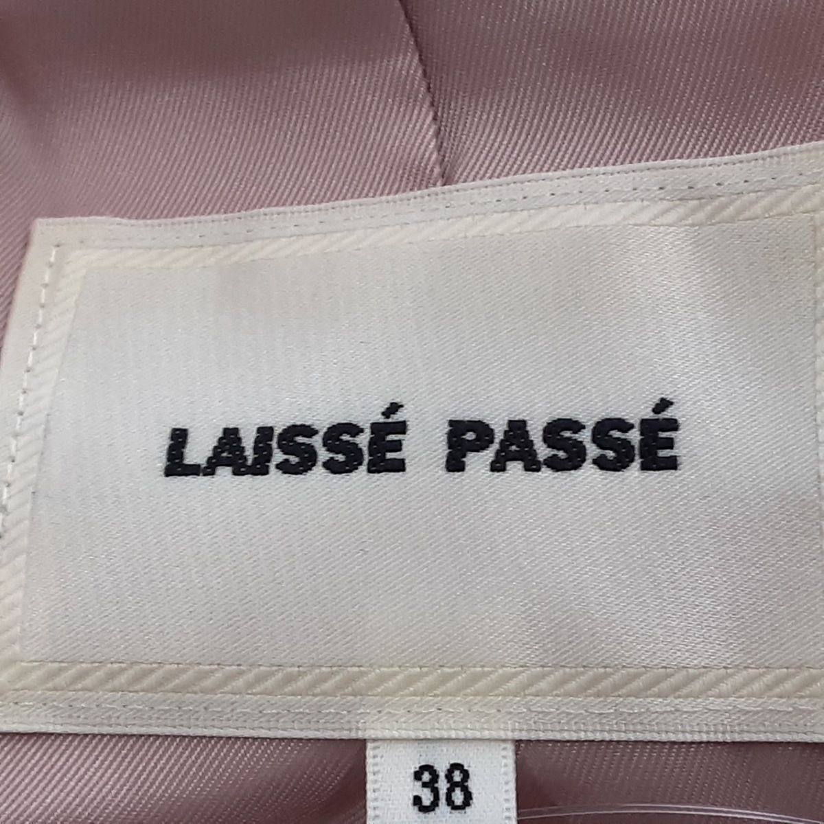 LAISSE PASSE(レッセパッセ) コート サイズ38 M レディース美品 ピンク ...