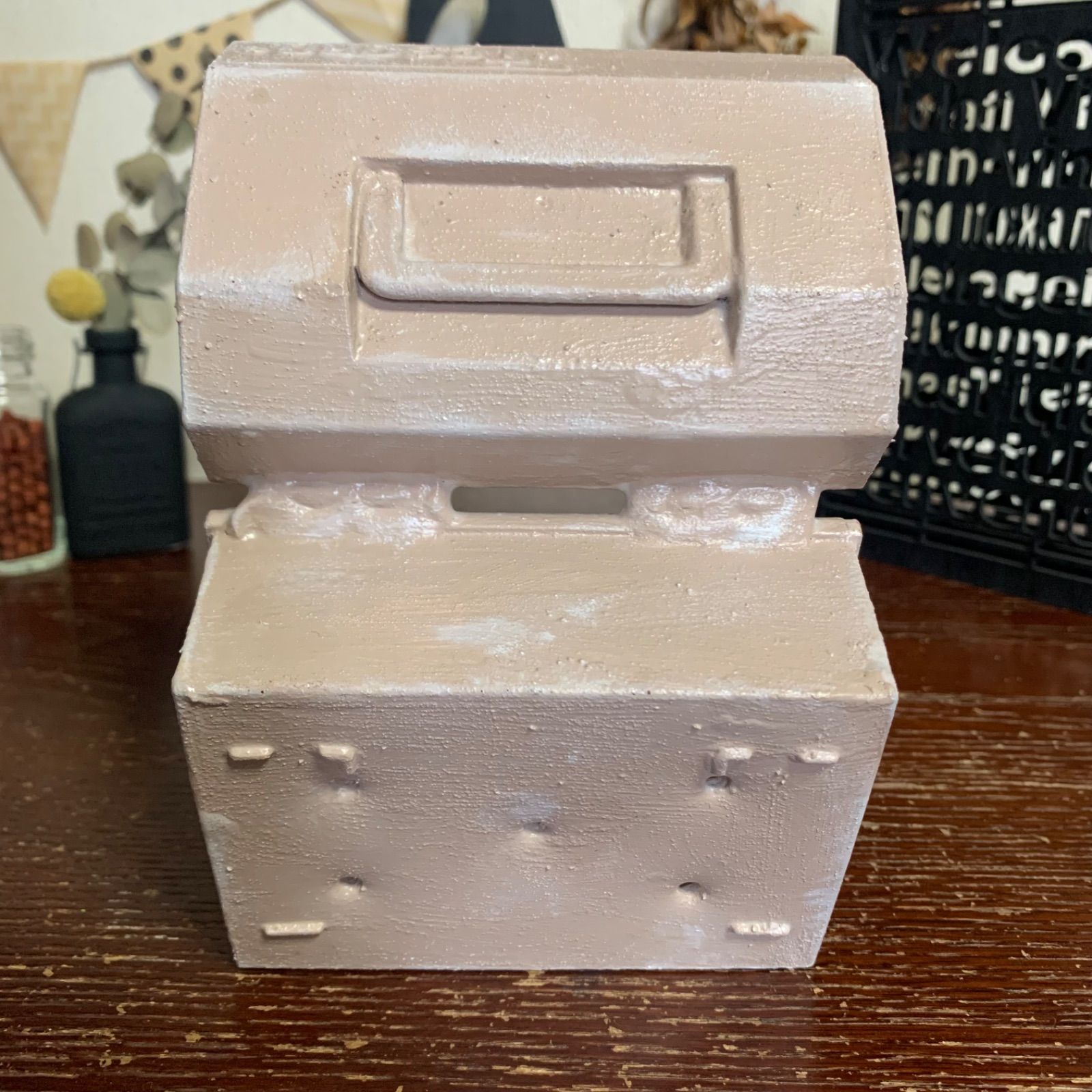 工具箱寄せ 🧰 リメイ鉢 (KEEP DRY) ミルクティーグレージュ ＊ リメ缶