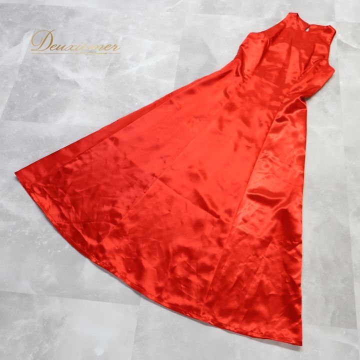 【美品 日本製 フラダンス衣装】レッド ALOHA STANDARDS ドレス 美品 日本製 フラダンス衣装】レッド ALOHA STANDARDS ドレス