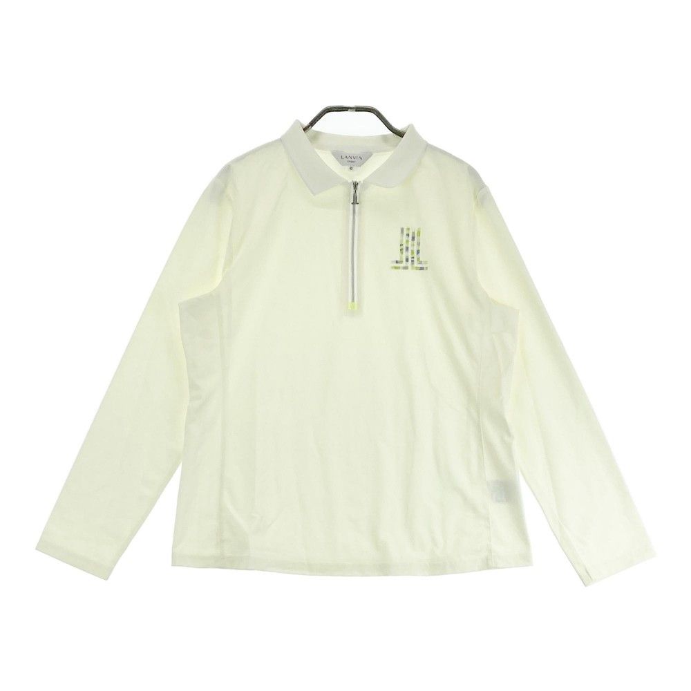 美品【LANVINSPORT】ランバンスポール42 長袖 ジップ ゴルフ サイズ：42 LANVIN SPORT ランバン スポール ハーフジップ 長袖