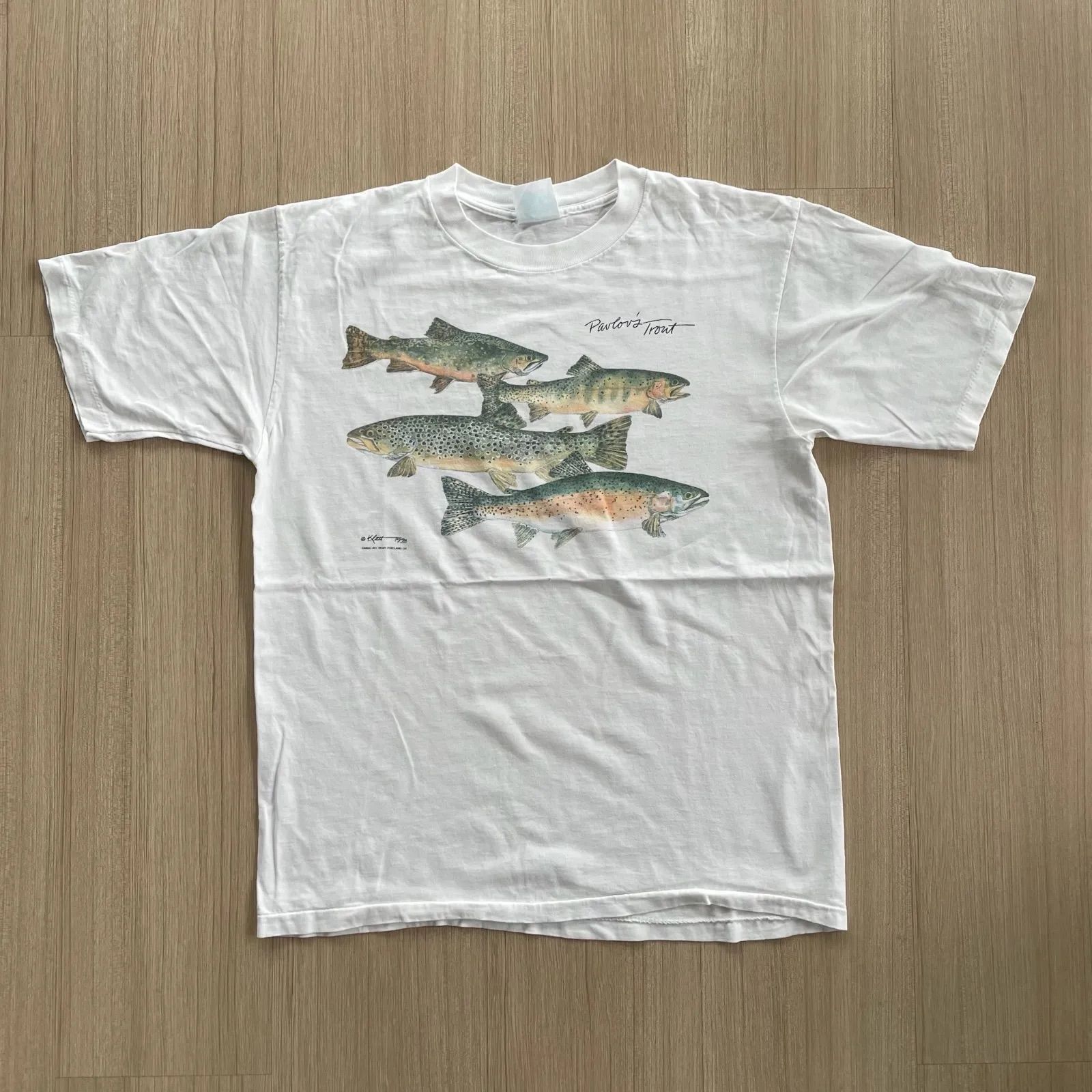古着 90s USA製 ORVIS × Harborside Graphics 「TROUT FLIES