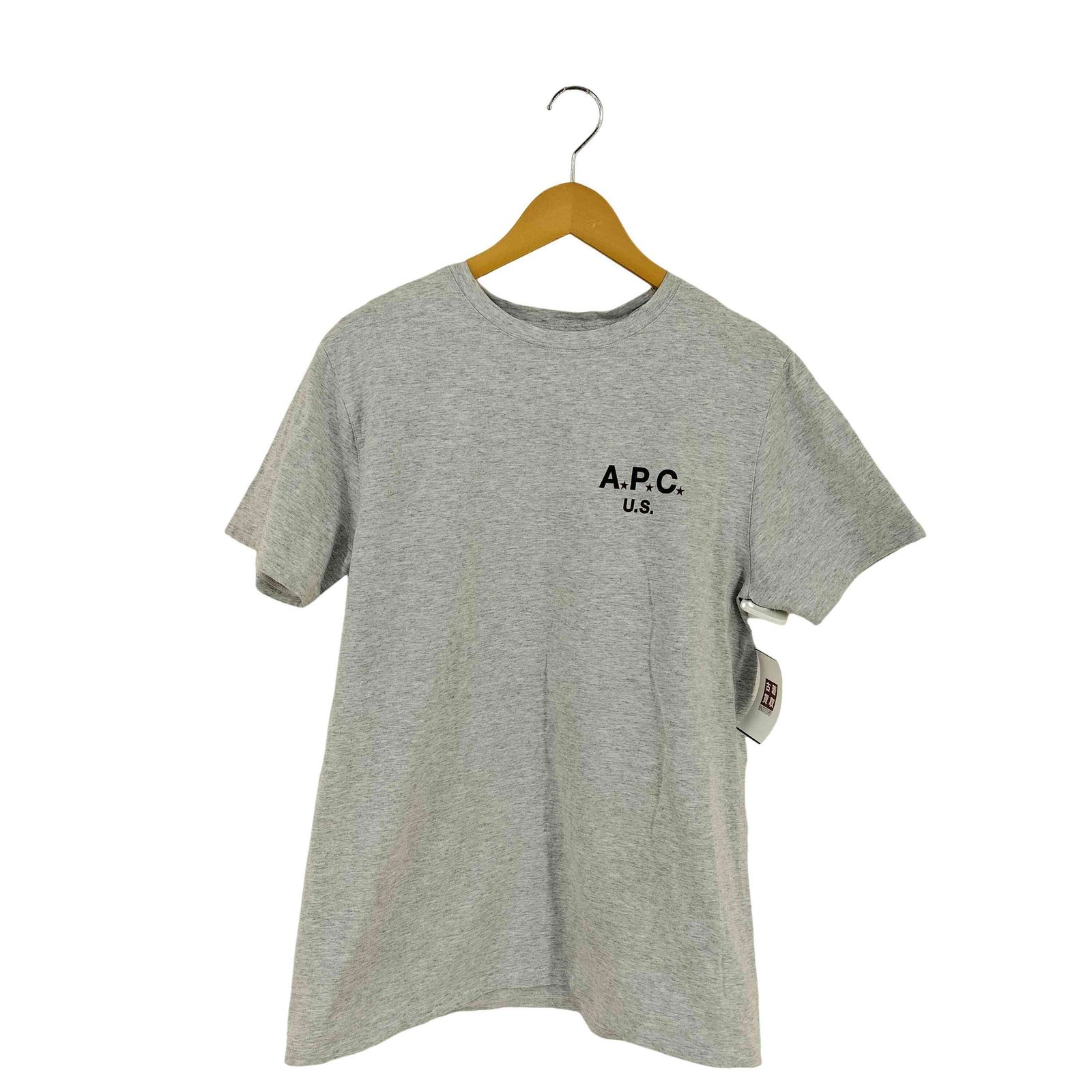 アーペーセー A.P.C. ワンポイント ロゴプリント クルーネックTシャツ 霜降り メンズ JPN：L 